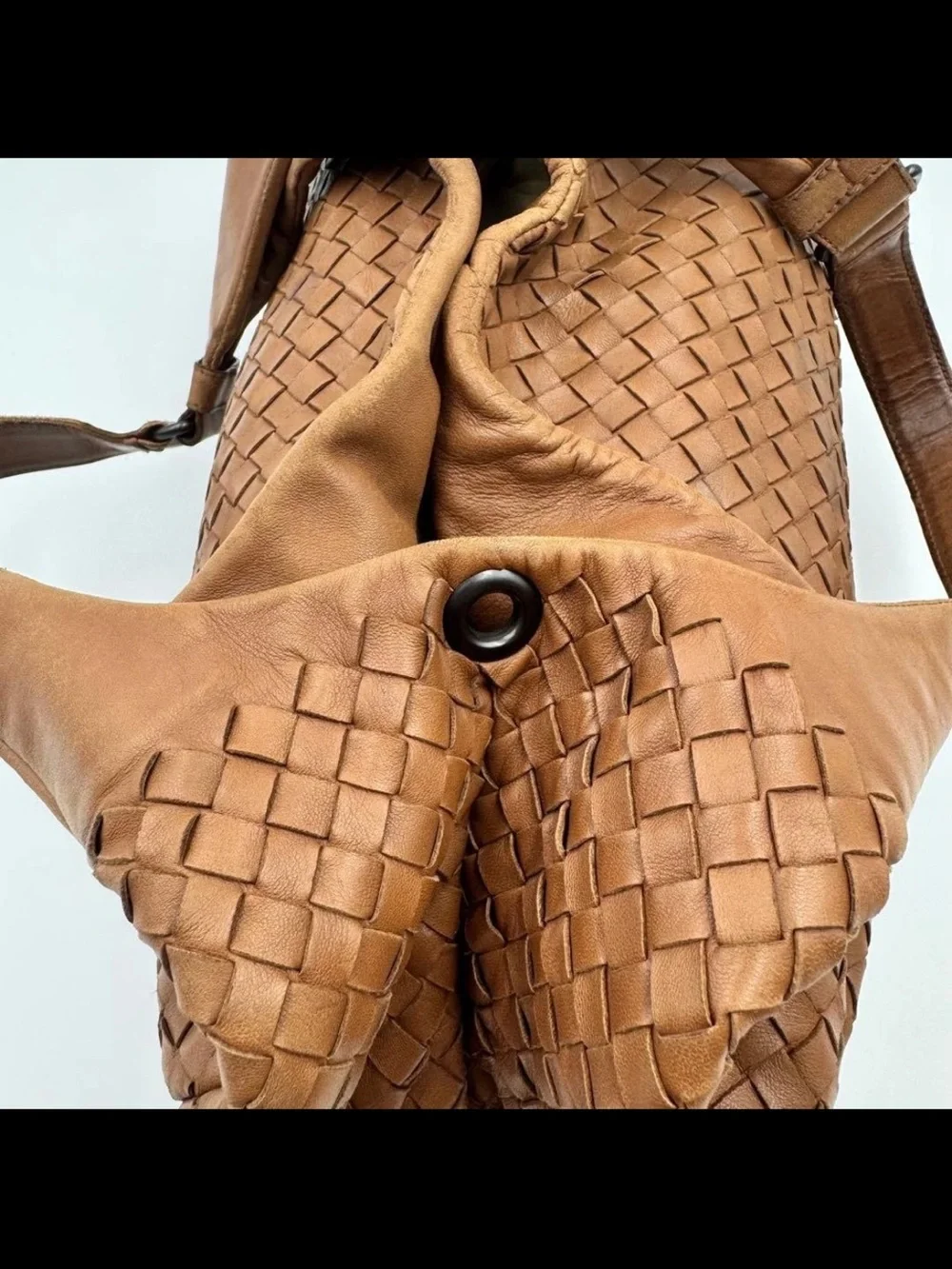 Bottega Veneta Tan Woven Intrecciato Leather Hobo